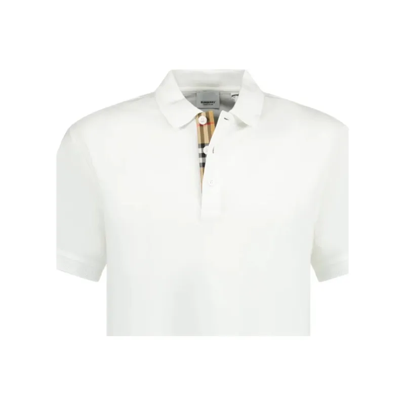 Burberry SS23 Men's Casual Pullover Short Sleeve Polo Shirt White-1