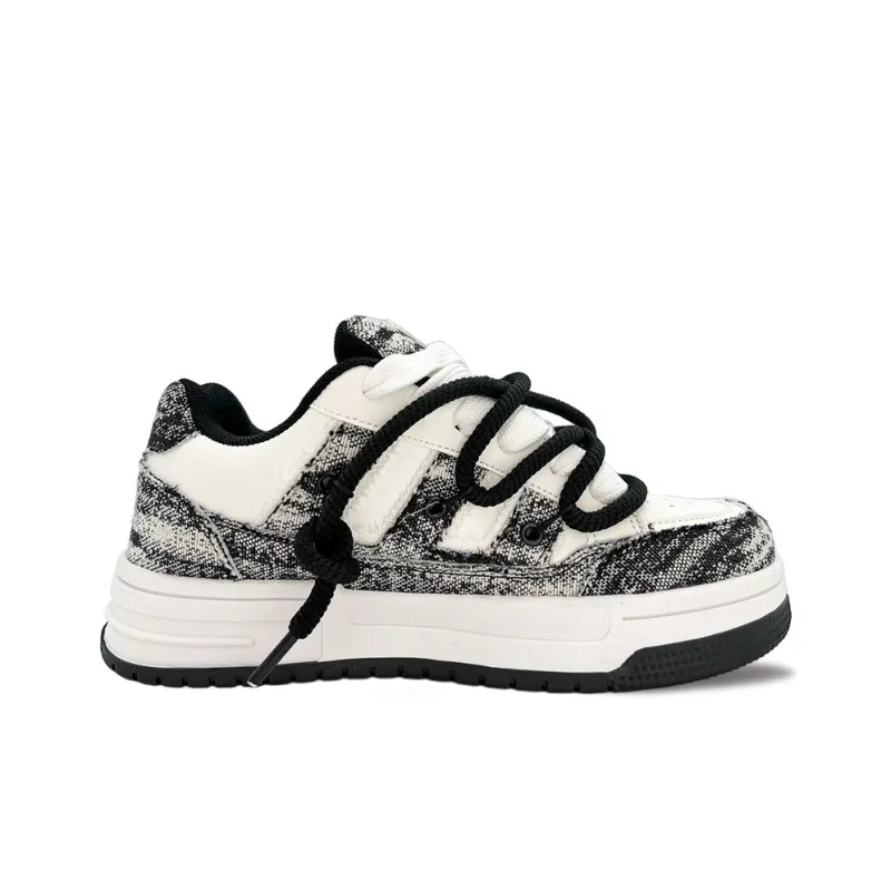 ITGI Slip Resistant, Abrasion Resistant, Breathable Low Top Skateboard Shoes Unisex White Black-1