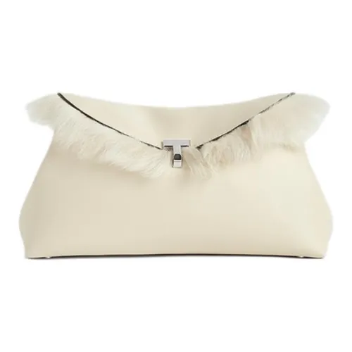 TOTEME Lambskin Clutch Small Size Women's Beige Yellow