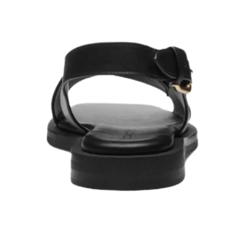 COACH Link One Strap Sandals Women's Black-4