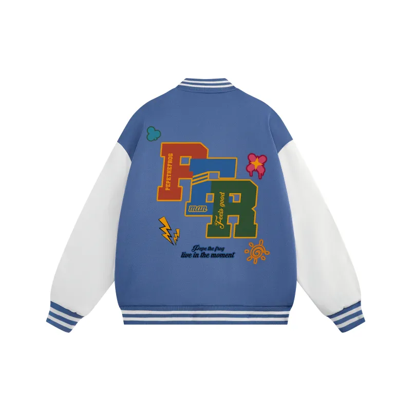 Pepe The Frog Baseball Jacket Unisex-6
