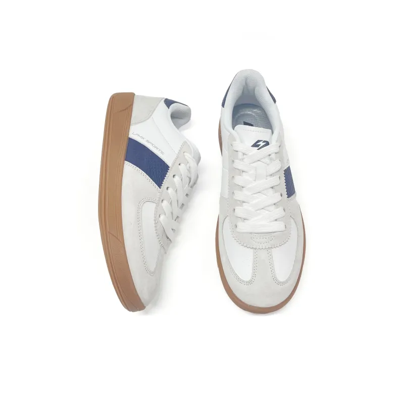 LPMX Slip Resistant, Abrasion Resistant, Breathable Low Top Casual Shoes Unisex White Gray Blue-5