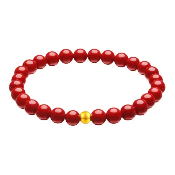 One Thousand Two Cinnabar Jade Bracelets Women's