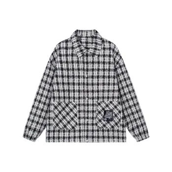 SHAUN THE SHEEP Jackets & Coats Unisex Black White Plaid