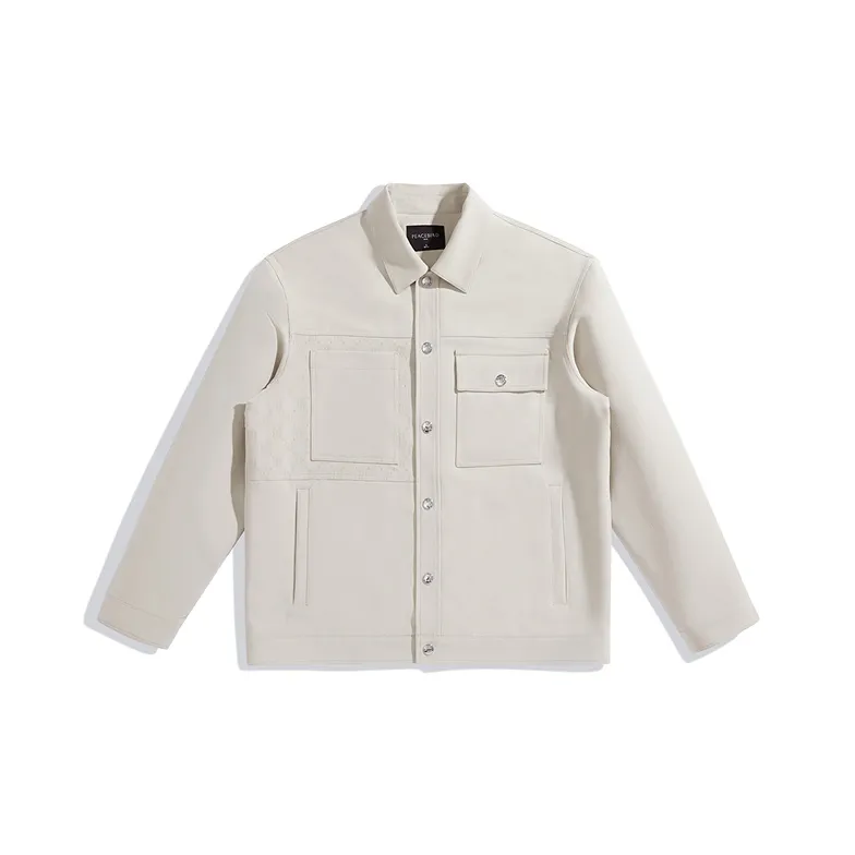 PEACEBIRD MEN PEACEBIRD MEN Fashion Collection Schooled Casual Coat Lapel Loose Fit Political Jacket Men's-0