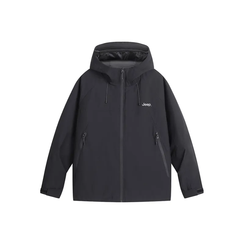 Jeep Black Knight Series Hiking Waterproof, Windproof, Abrasion Resistant, Thermal Windbreaker Jacket Unisex-23