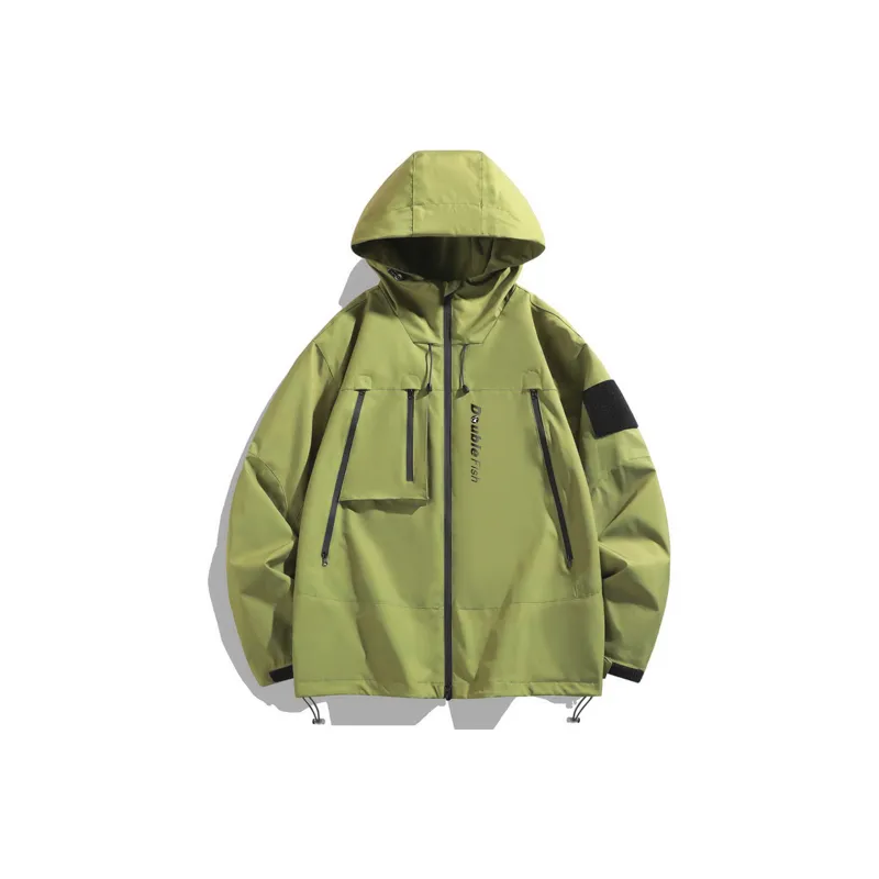 DOUBLEFISH Water Resistant Windproof And Water Repellent Windbreaker Jacket Unisex-4