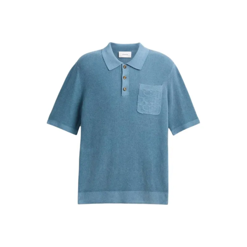 COACH SS25 Polo Shirt Men's Blue-0