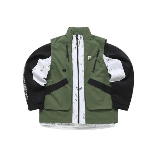 FILA FUSION Jacket Men's Two Piece Set Cool Ye Green