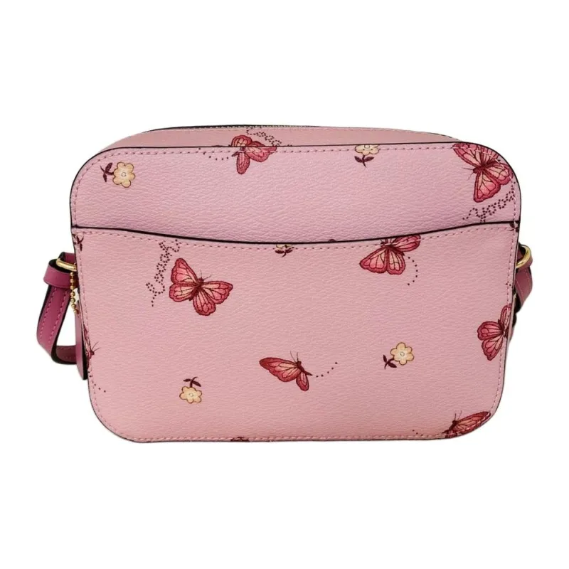 COACH Camera Leather Handbag Shoulder Bag Crossbody Bag Mini Women's Pink-3