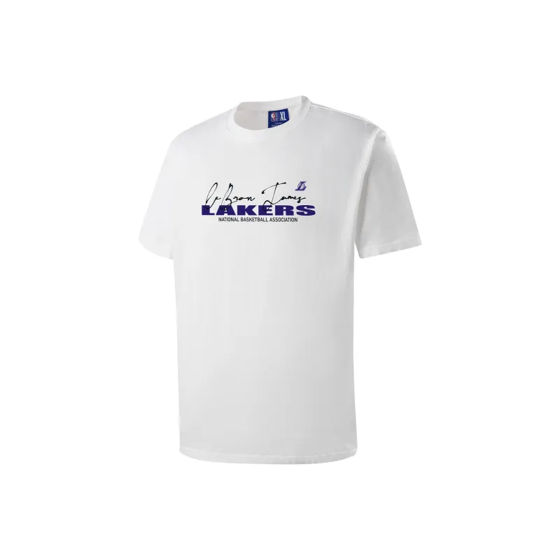 NBA Los Angeles Lakers Team Culture Collection T Shirt Unisex White-1
