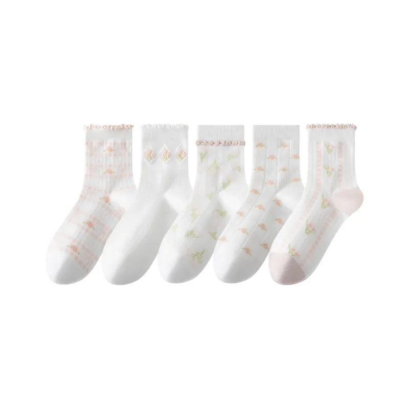 Caramella Mid Calf Socks Women's 5 Pack-10