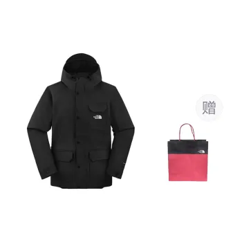 THE NORTH FACE City Outdoor Collection Waterproof And Windproof Windbreaker Jacket Men's Black Shopping Bag Included