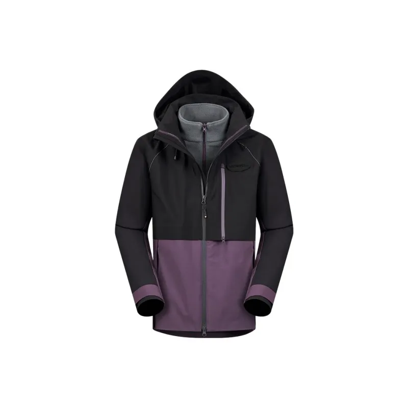 MERRELL Hiking Waterproof And Windproof To Keep Warm Windbreaker Jacket Men's Ink Black-0