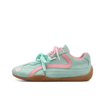 Cat&Sofa Anti Slip Wear Resistant Low Top Casual Shoes Unisex Green Pink Color