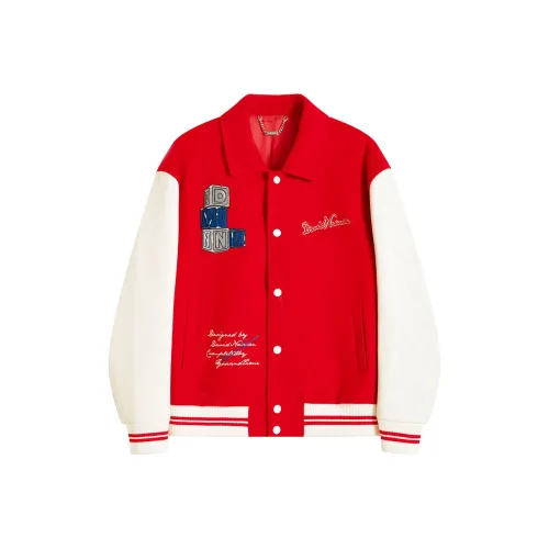 DAVID NAMAN Baseball Jacket Men's Red