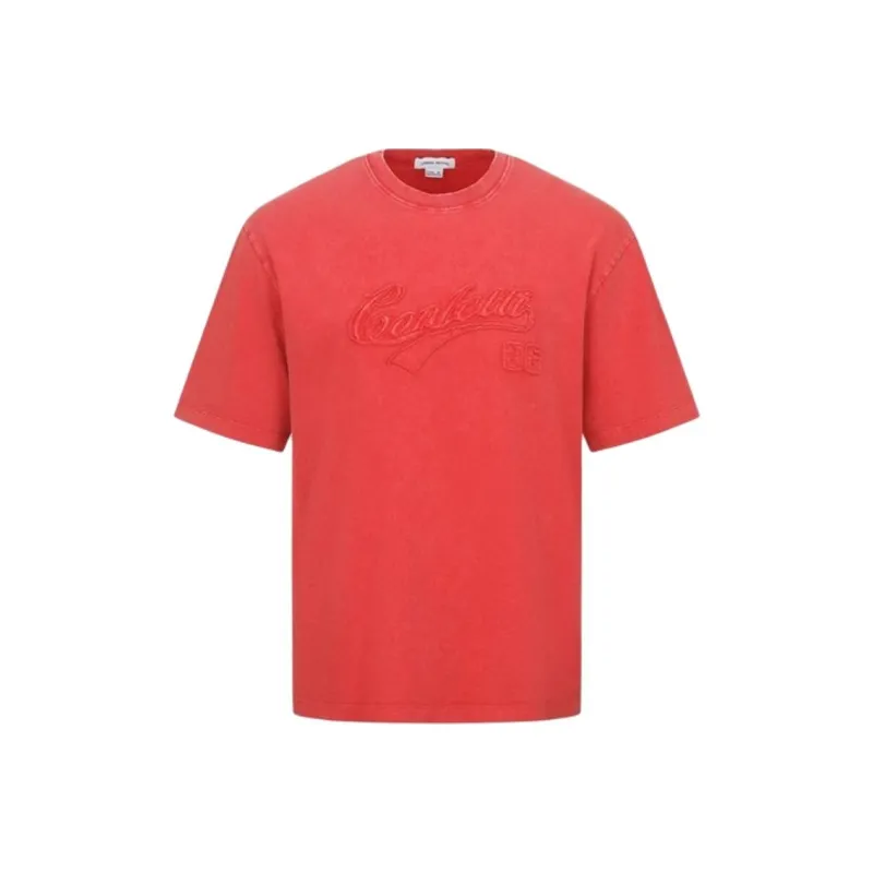 URBAN REVIVO T Shirts Men Red-0