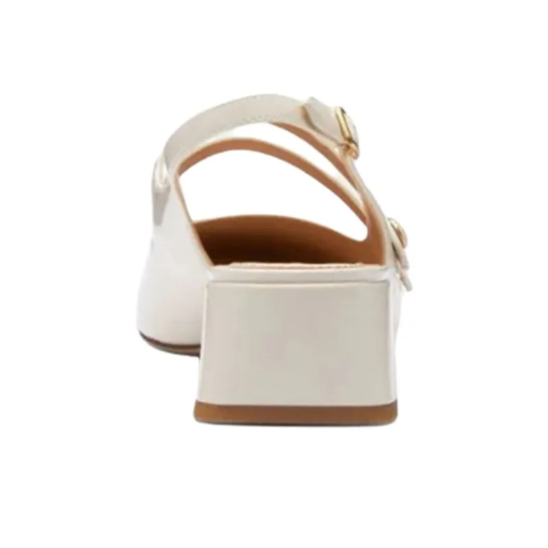 COACH WINLEY Chunky Heel High Heels 3.5cm Women's White-4