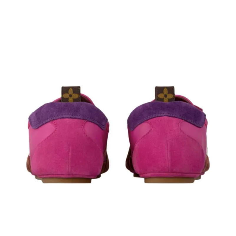 LOUIS VUITTON Sneakerina German Army Trainers Low Top Casual Shoes Women's Fuchsia-4