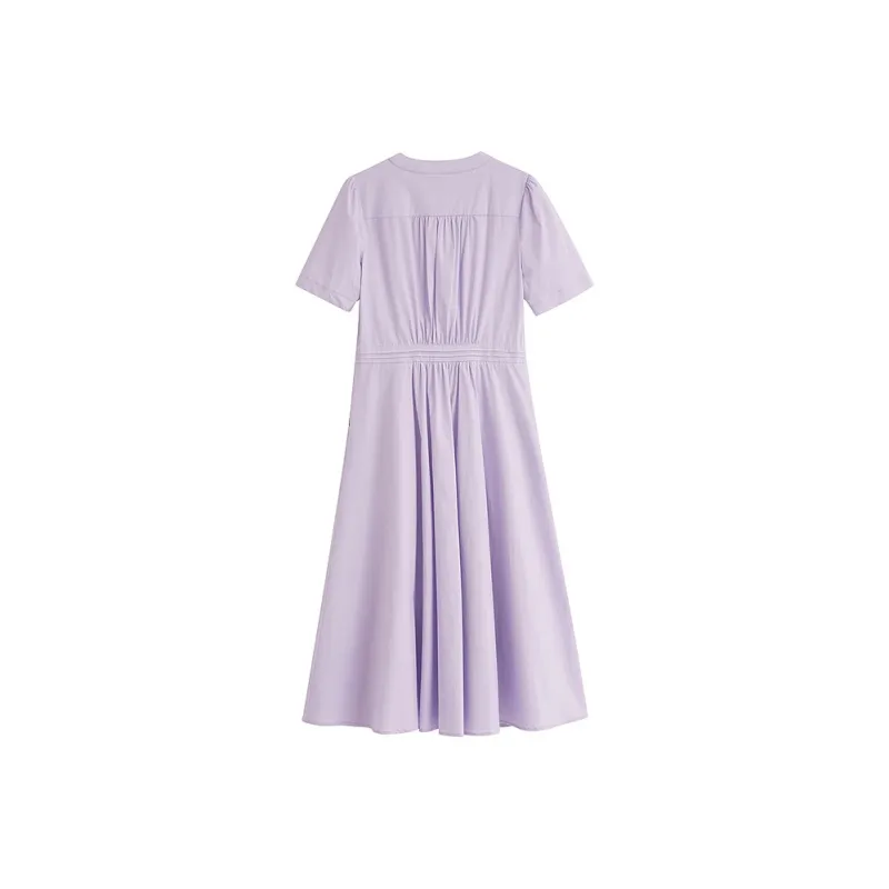 Inman Short Sleeved Dress Women's Noble Purple-1