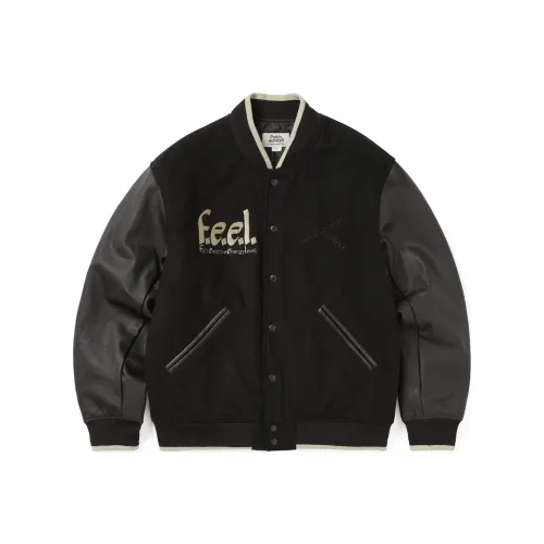 Thisisneverthat x Public Release FW24 TNT FULL EMOTIVE Varsity Jacket Black Jacket Unisex Black