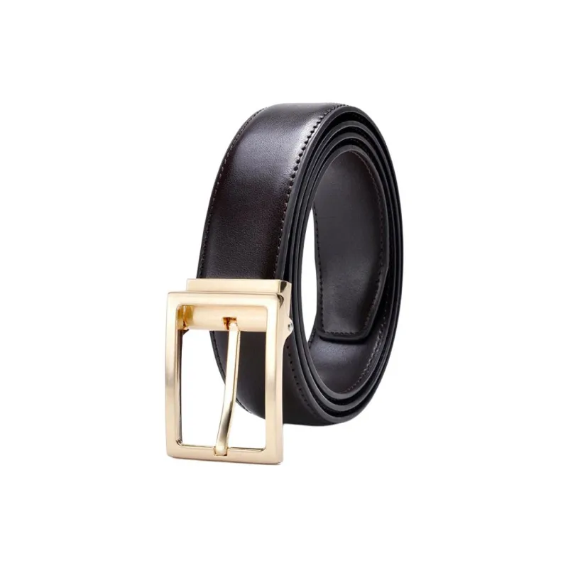 JEANSWEST Cow Split Leather Belts Men's 3.4CM-3