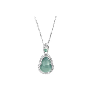 Strange Snow Ice Glutinous Jadeite Necklaces Unisex