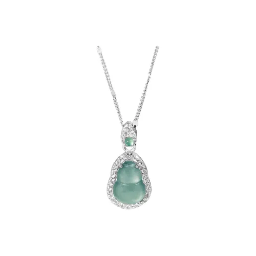 Strange Snow Ice Glutinous Jadeite Necklaces Unisex