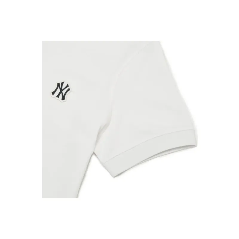 MLB Base Logo Polo Shirt Women's White-2