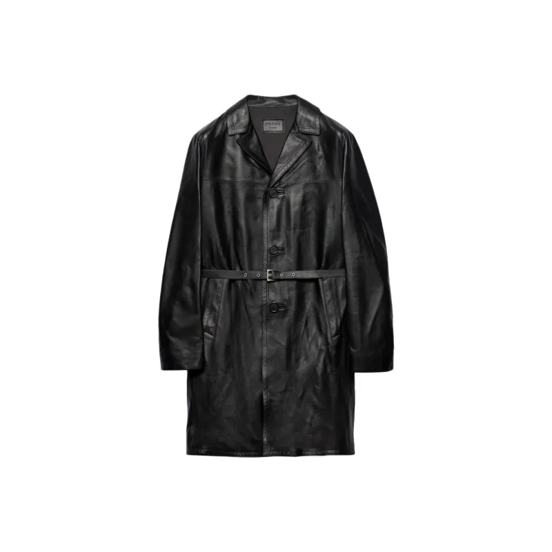PRADA Coats Men Black-0