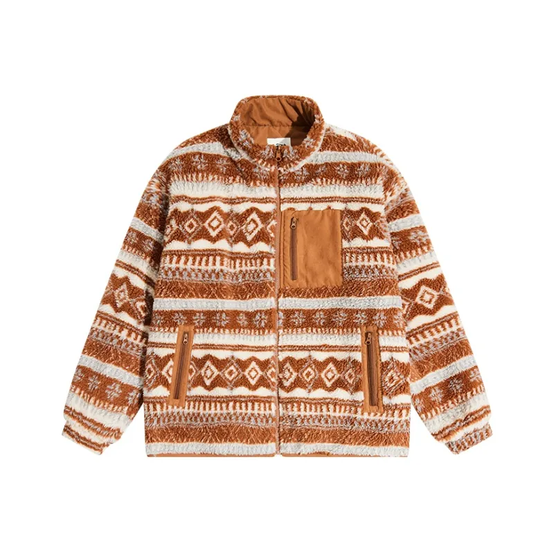 CoosRetro Puffer Jackets Unisex Brown-0