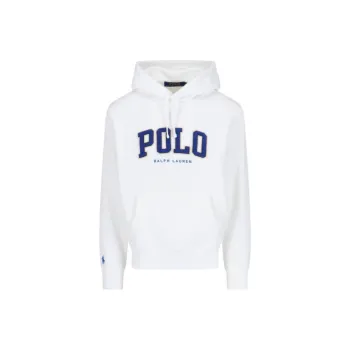 Polo Ralph Lauren Logo Flocked Drawstring Hoodie
