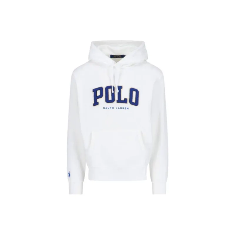 Polo Ralph Lauren Logo Flocked Drawstring Hoodie-0