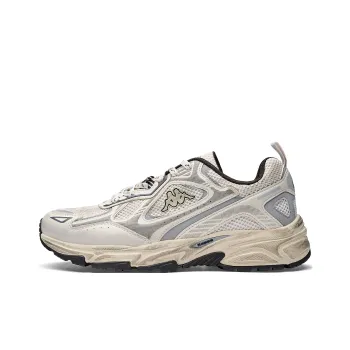 Kappa Anti Slip Wear Resistant Low Top Running Shoes Unisex Silver Gray