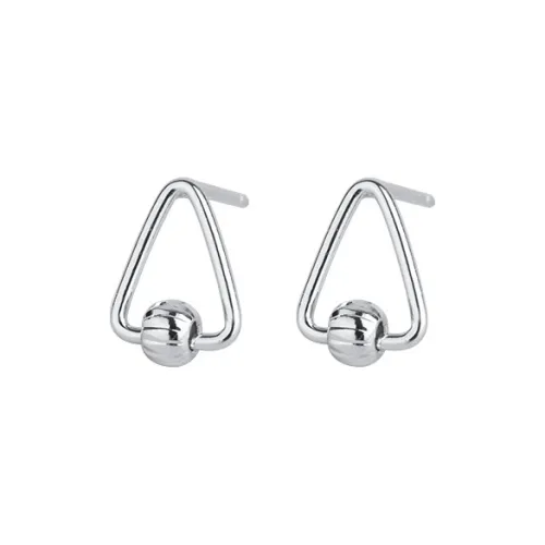 PHOENIXSILY 999 Fine Silver Stud Earrings Women's