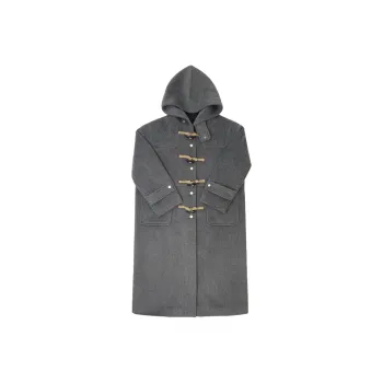 MUCUNSHU Coats Men Yurakawa DY02 Gray Woolen Coat