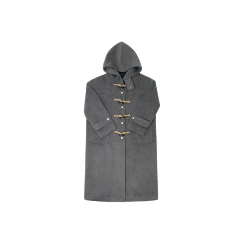MUCUNSHU Coats Men Yurakawa DY02 Gray Woolen Coat