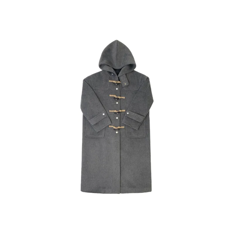 MUCUNSHU Coats Men Sakuragawa DY02 Gray Woolen Coat-0