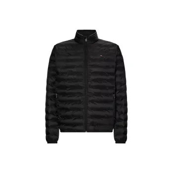 Tommy Hilfiger Big And Tall Recycled Packable Jacket Jackets Coats Men's Black