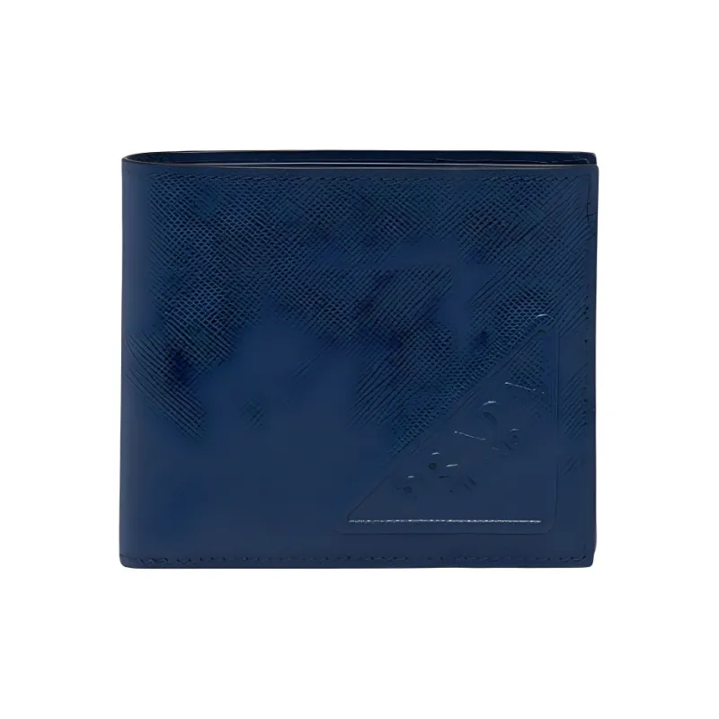 PRADA Saffiano Leather Wallet Men's Blue-0
