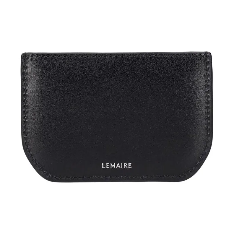 Lemaire Calfskin Card Holder Women's Black-0