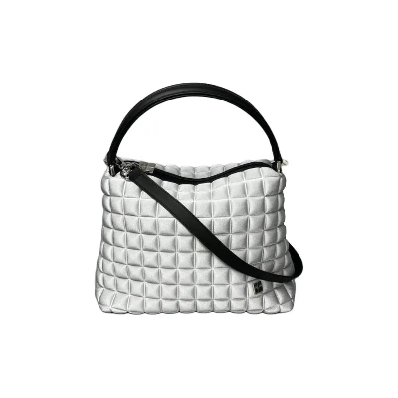 BPRIME Zip Closure Shoulder Bag, Handbag Women's White-0