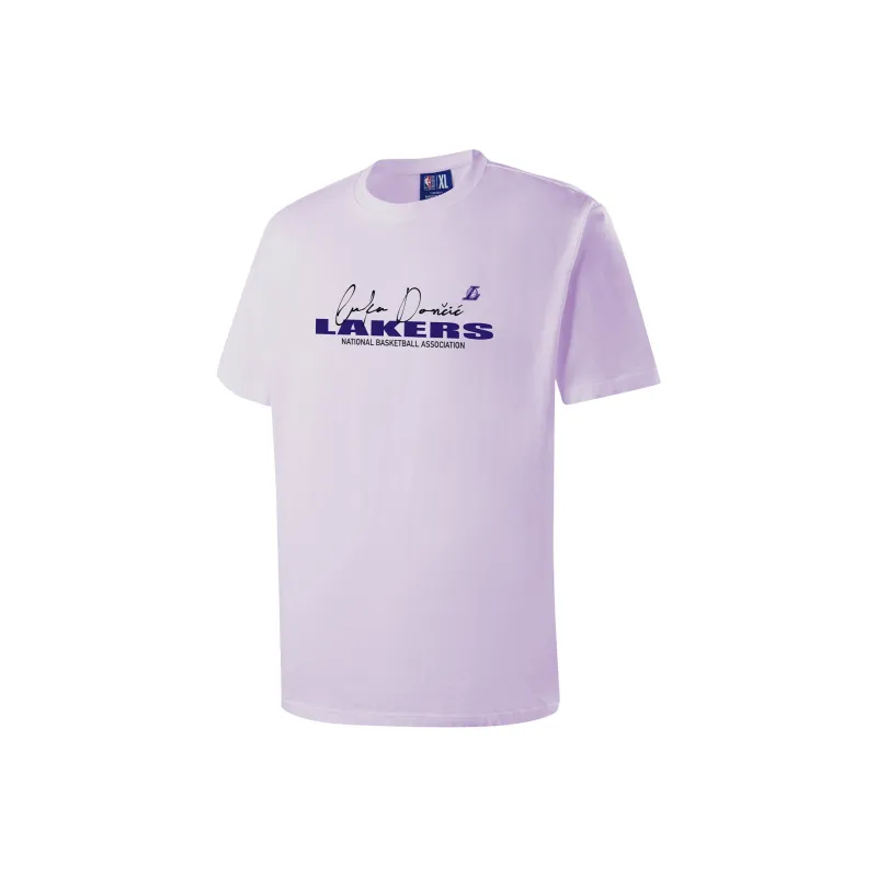 NBA Los Angeles Lakers Team Culture Collection T Shirt Unisex Light Purple-1