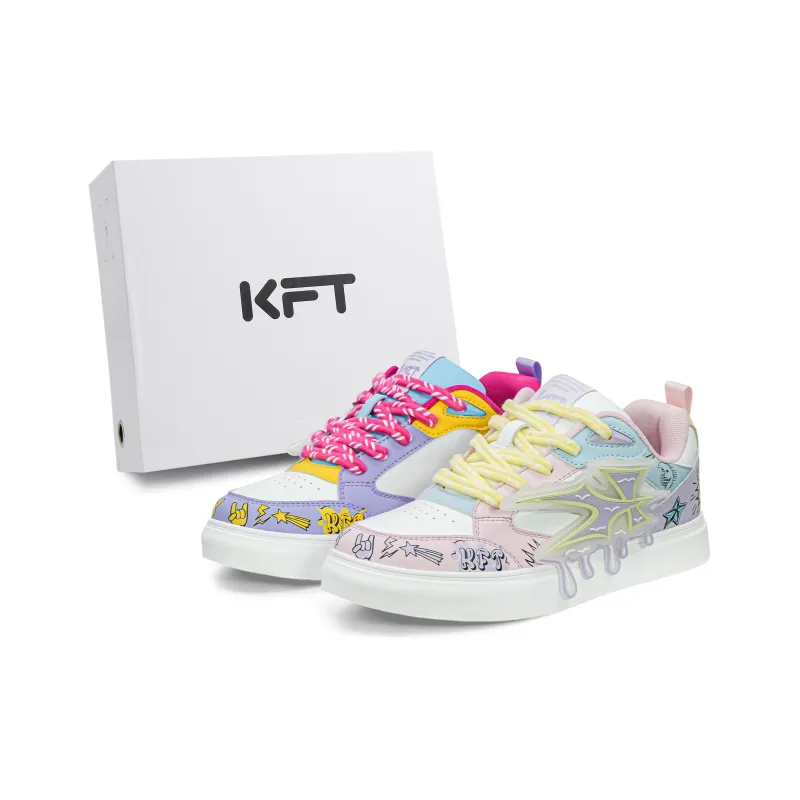 KFT Slip Resistant Cushioning Height Increasing Low Top Skateboard Shoes Unisex-12