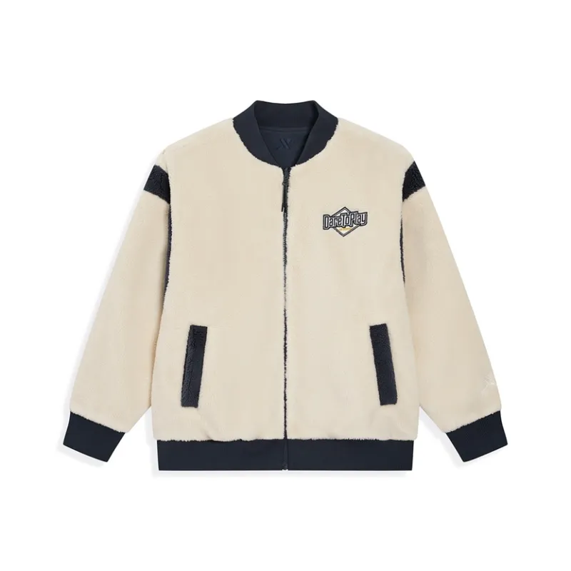 XTEP Velvet feel Coat Unisex Tofu Skin/Deca Blue-0