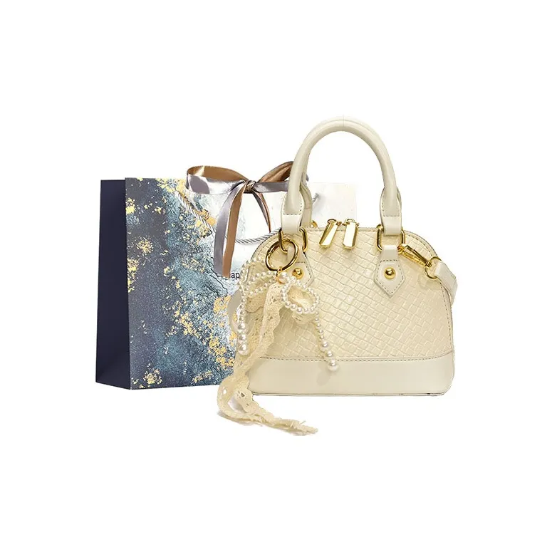 Iman's House PU Handbag Women's Yellow/Brown/Ivory/Black-8