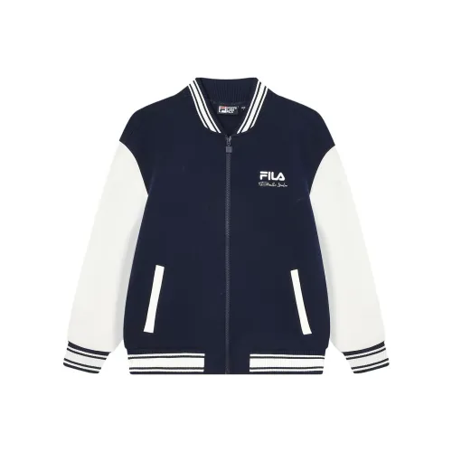 FILA Baseball Jacket Men's Deep Silent Blue