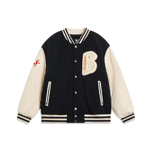 LiNing Badfive Baseball Jacket Men's Black Dusty Khaki