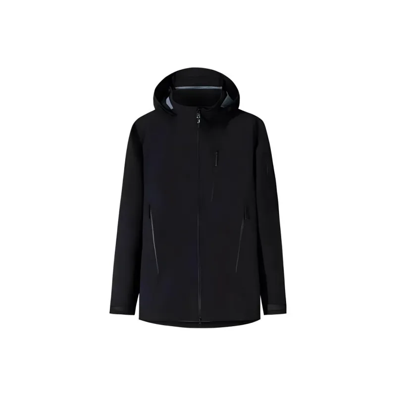 Anta Waterproof And Windproof Windbreaker Jacket Men's Basic Black-0