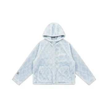EMPTY REFERENCE Velvet feel Coat Unisex Blue